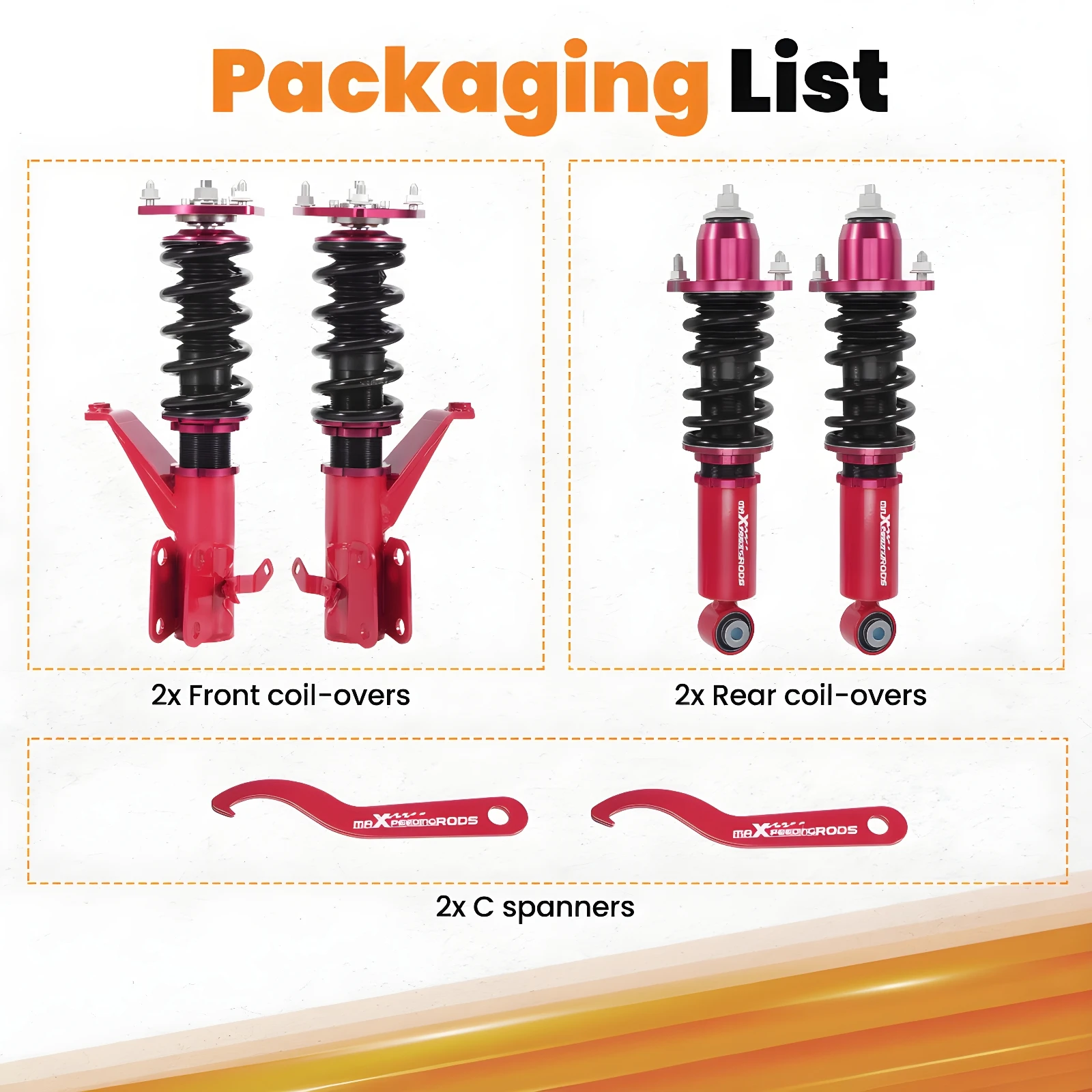 

MaXpeedingrods Coilover Suspension Lowering Kit for Acura RSX 2002-2006