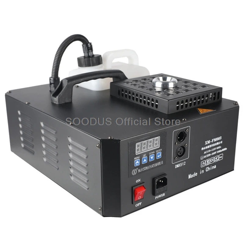 Gas Column Smoke Machine 1500W Smoke Upwards Fog Machine with Led Lights Mist Fog Machine with DMX for Stage Wedding Disco Party