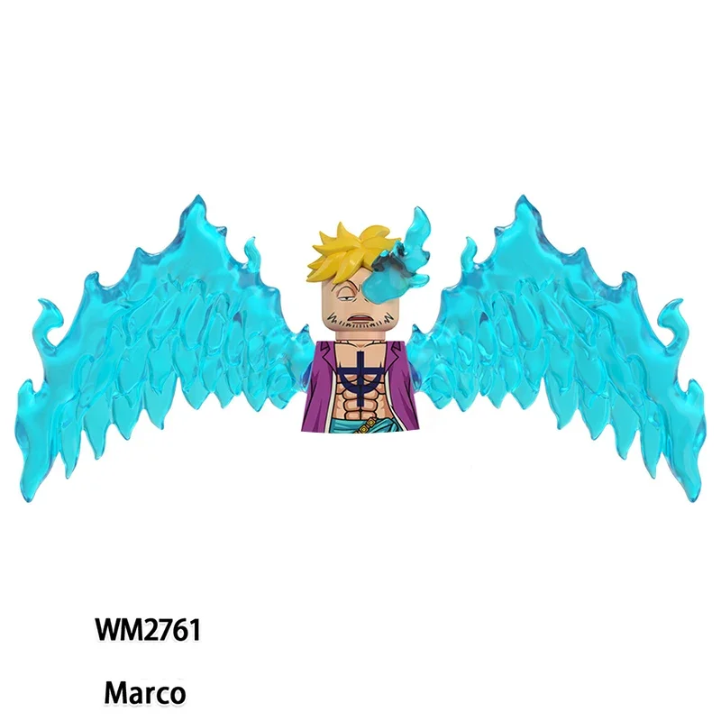 WM6189 WM6190 Gol·D·Roger Luffy Roronoa Zoro Chopper Sanji Ace Toy Bricks Assembling Doll Building Blocks Birthday Present X0357