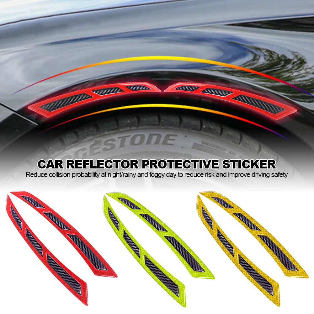 2PC 22CM Flexible PVC Car Fender Flares Arch Wheel Eyebrow Guard Kit Carbon Fiber Mud Flaps Splash Guards Protector Anti-Scratch