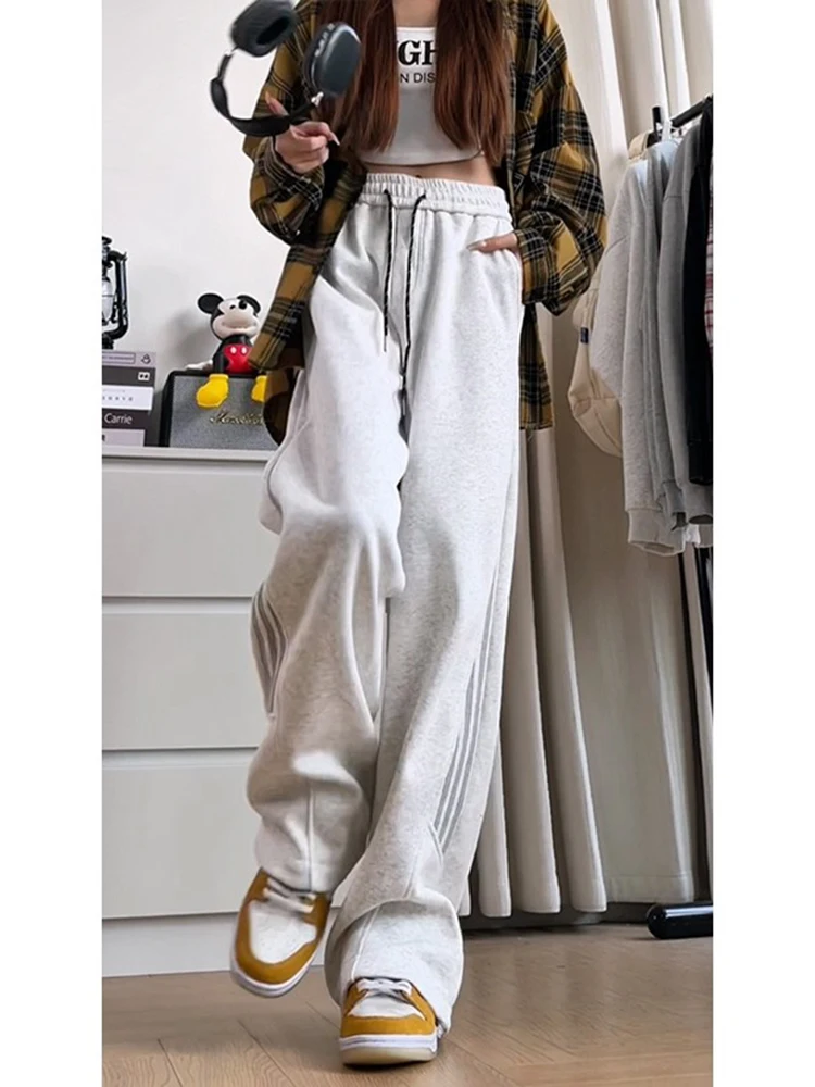 

Мужские зимние брюки American Sle Thiened Fce прямого кроя, свободные широкие брюки, повседневная спортивная уличная одежда