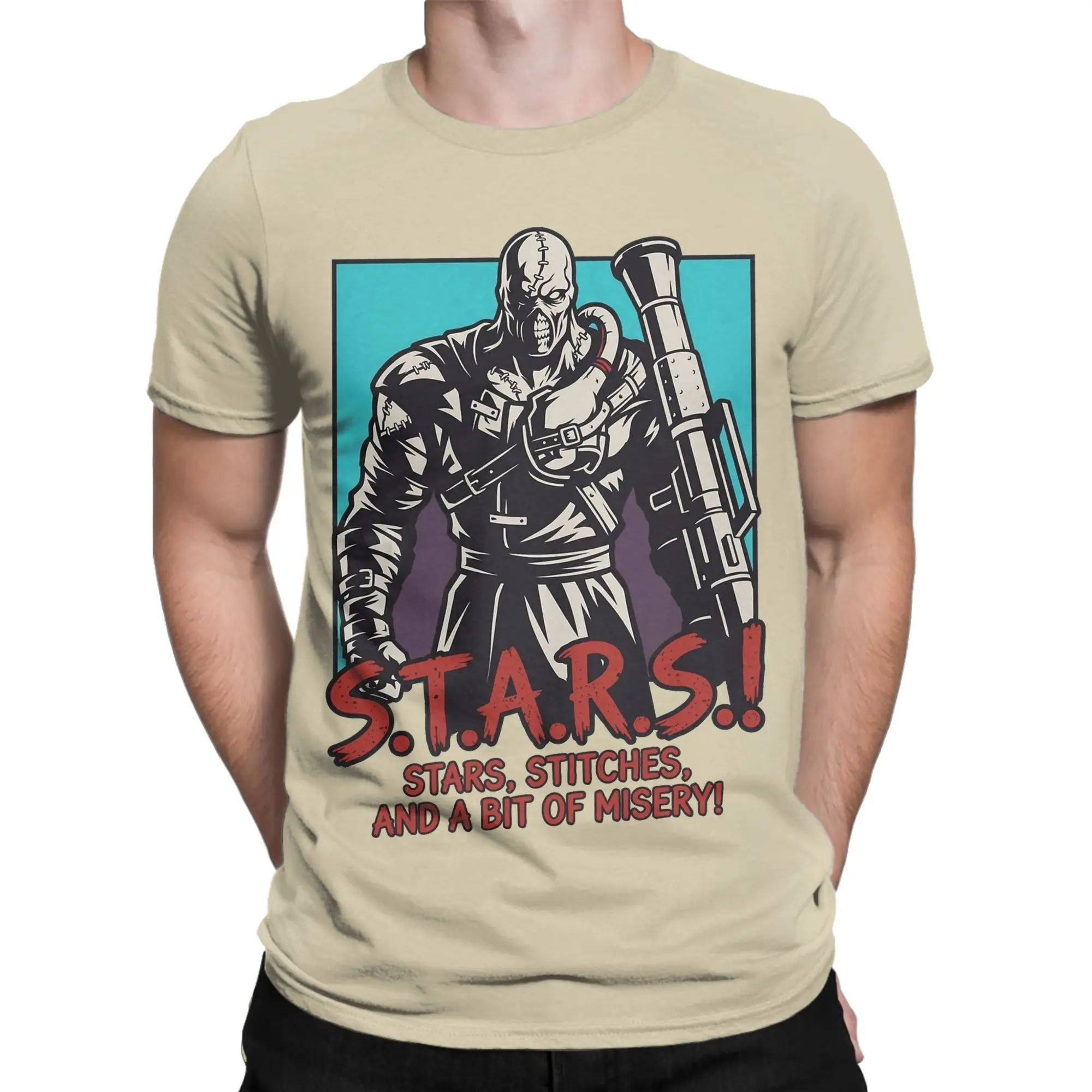 Men Nemesis STARS Residents Evils T Shirts  100% Cotton Clothing Vintage Short Sleeve Crew Neck Tees Gift Idea T-Shirts