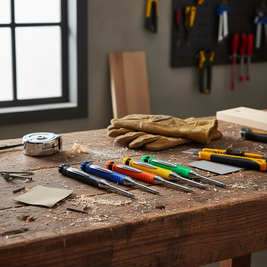 

Механический карандаш 2,8 мм, встроенная точилка для маркировки глубоких отверстий, твердый плотницкий карандаш с длинной головкой, металлический маркер для деревообработки, глубокий отверстий