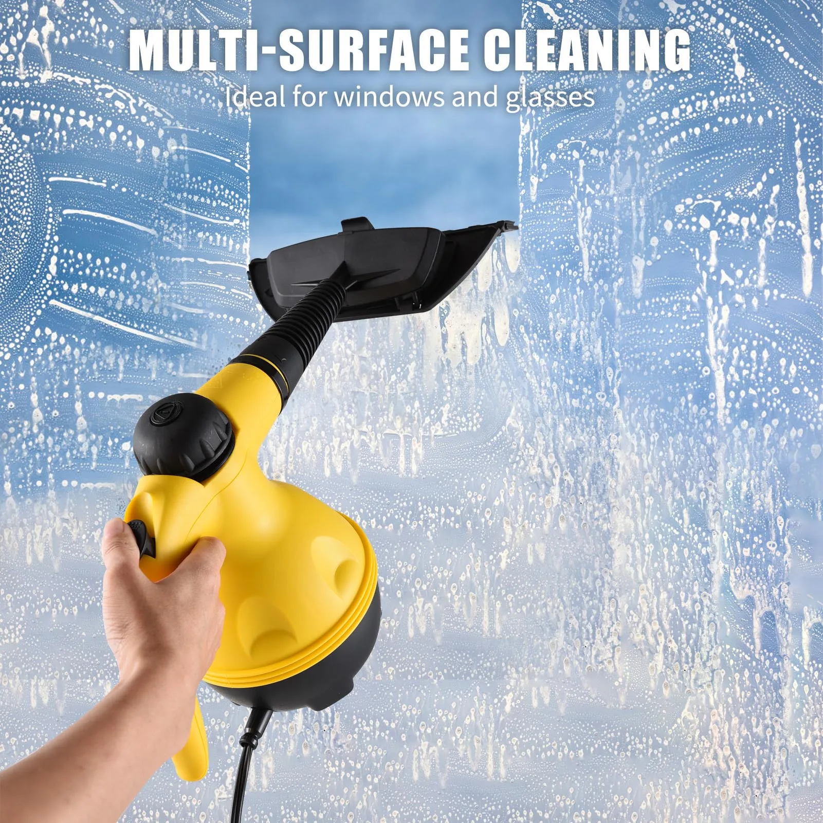 Multi Purpose Pressurized Handheld Steam Cleaner Hard Surface Steam Cleaner for Curtains Car Seats Floor Window Cleaning