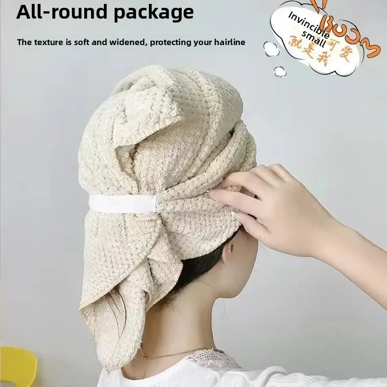 Thickened Pineapple Pattern Dry Hair Cap Towel Head Wrap for Women Quick Dry Bath Cap Hair Drying Towel Adult Popular Style