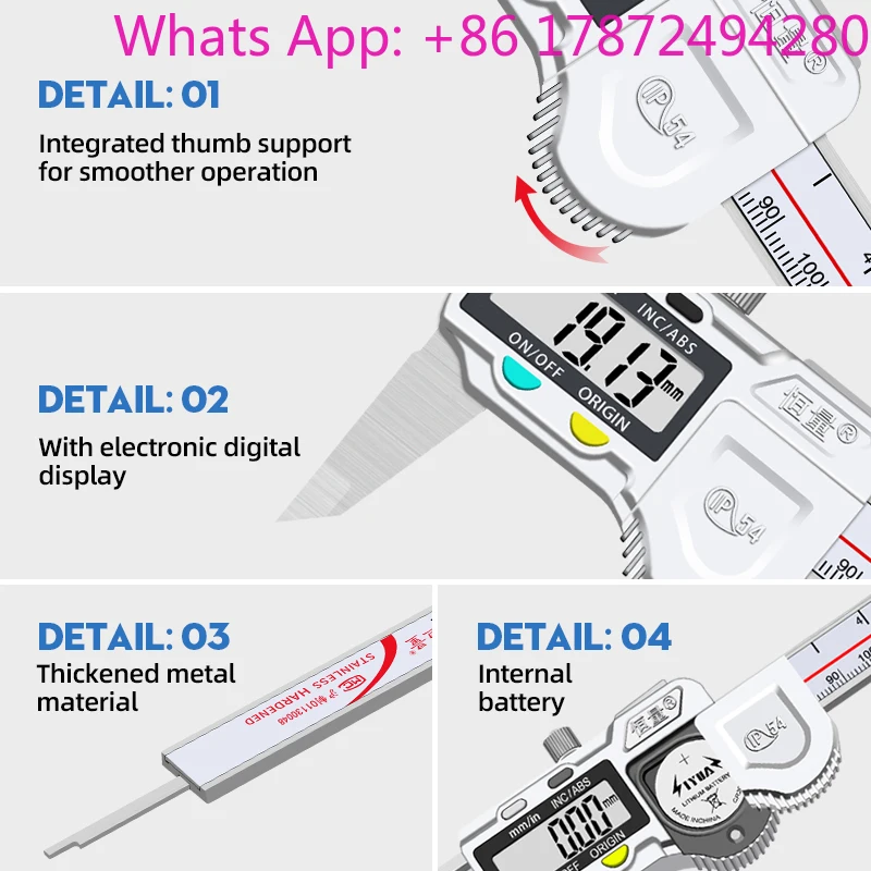 0-150mm 0.01mm Measure High-precision IP54 Digital Calipers Stainless Steel Vernier Caliper Electronic Digital Caliper