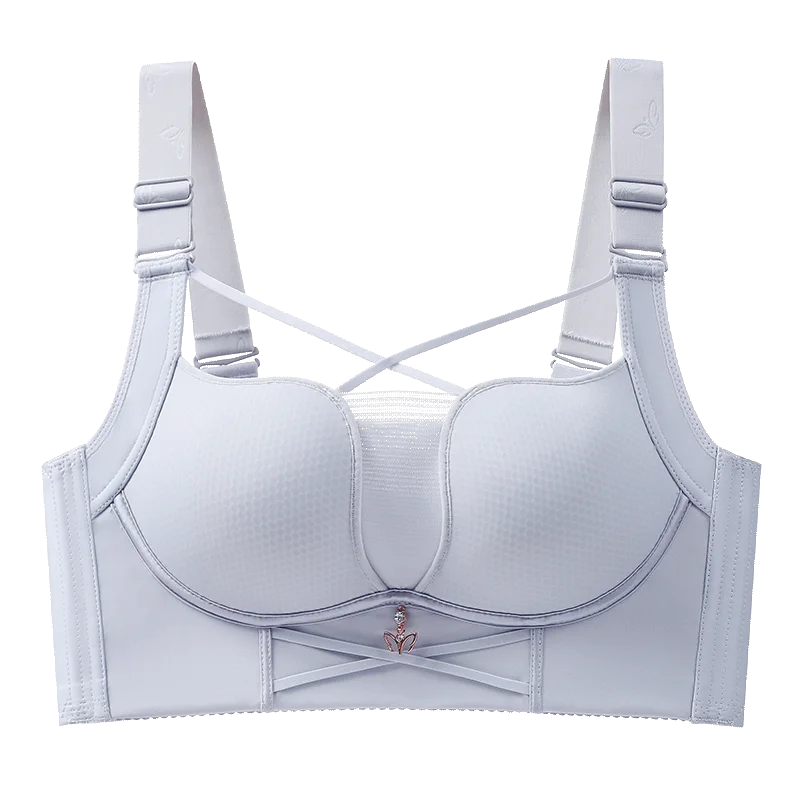 

Sexy Plus Size Bra for Women Criss Cross Push Up Brassiere Full Back Coverage Hide Fat Smooth Bras Wireless Lingerie Seamless Bh