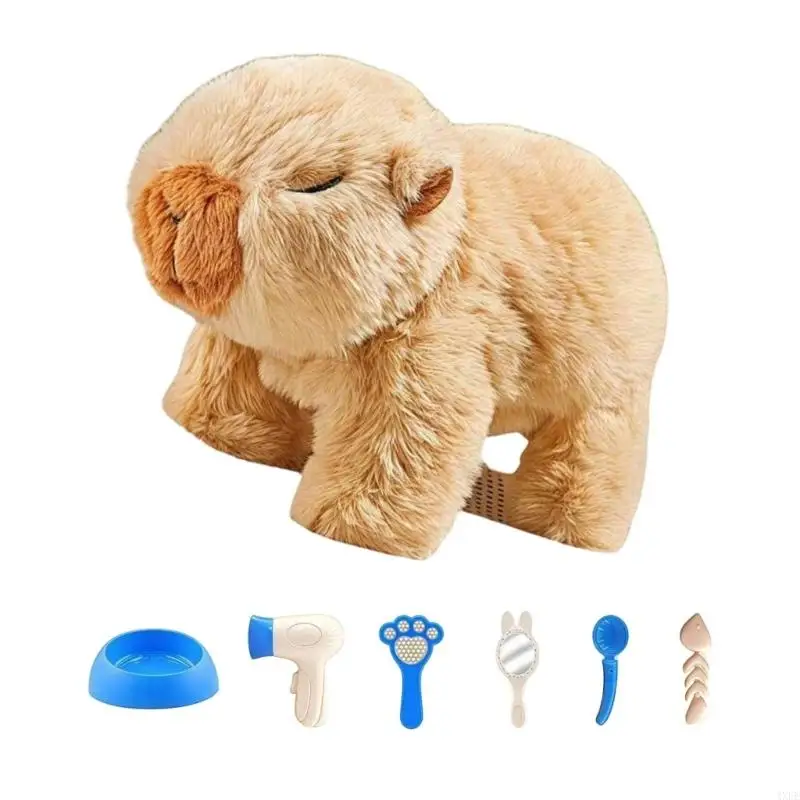 Electric Plush Pet Robot Animal Companion Toy with Life Like Sound Effects and Movement For Kids Role Playing Game