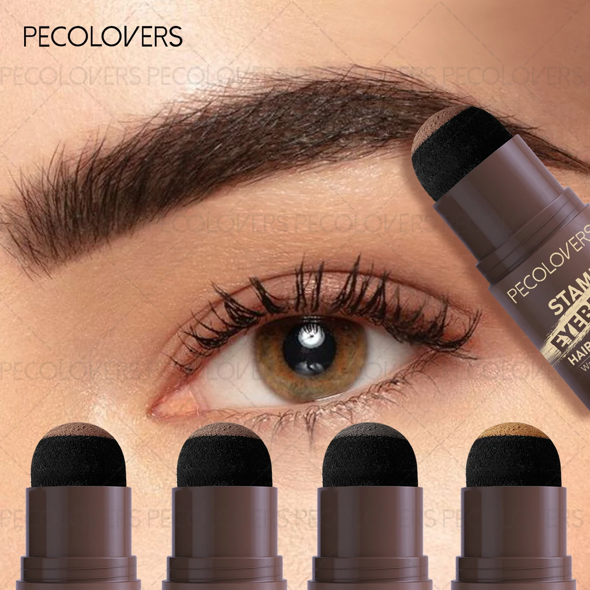 Puder do modelowania brwi odporny na pot, łatwe i naturalne nakładanie, odpowiedni dla wszystkich jasnych beżowych odcieni