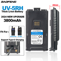 Baofeng UV-5RH BF-K5 Plus Walkie Talkie Battery BL-5RH Plus 3800mAh 8.4V Thick Li-ion Battery Support Type-C Charging 2024 New