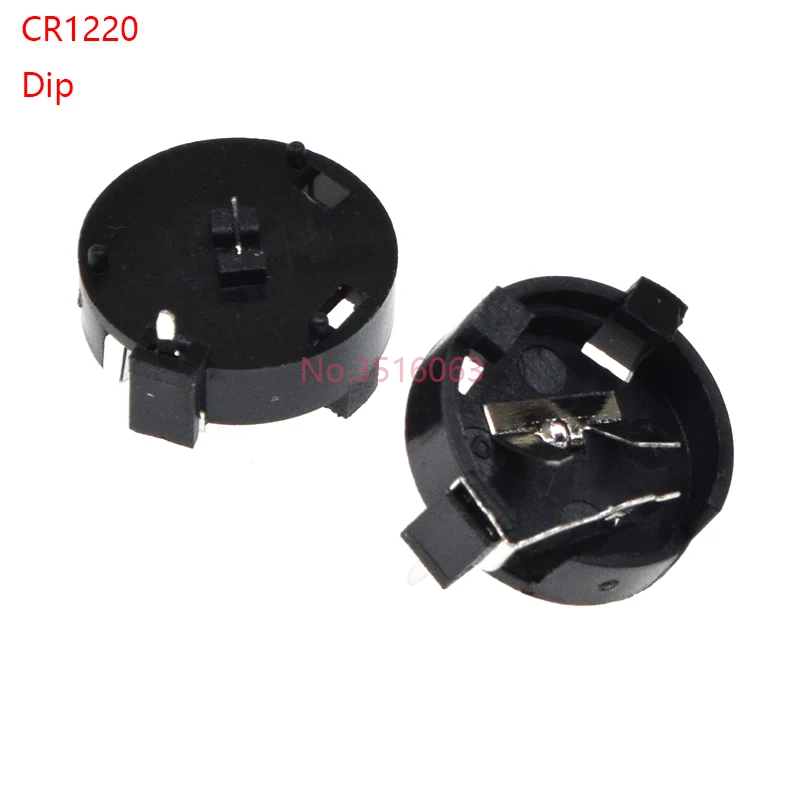 5/10Pcs CR1220/CR2032/2025 Lir Round Button Coin Cell Battery Socket Holder Case Cover Smd/Dip ON/OFF Switch 3V 6V Storage Box