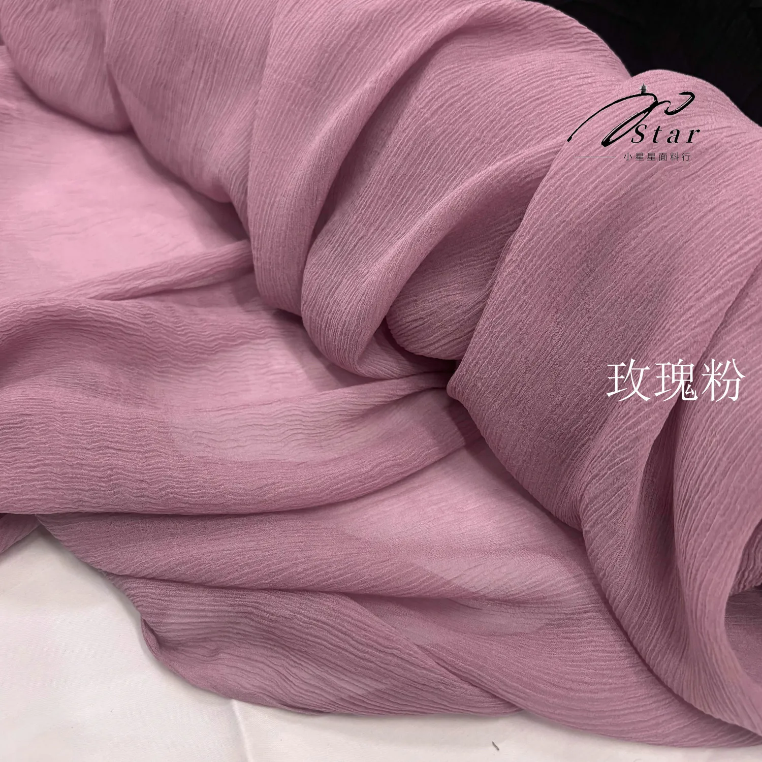 Silk 12 Momme White Solid Color Silk Crinkle Chiffon Fabric Tree Skin Crepe Toothpick Crepe Slightly Transparent