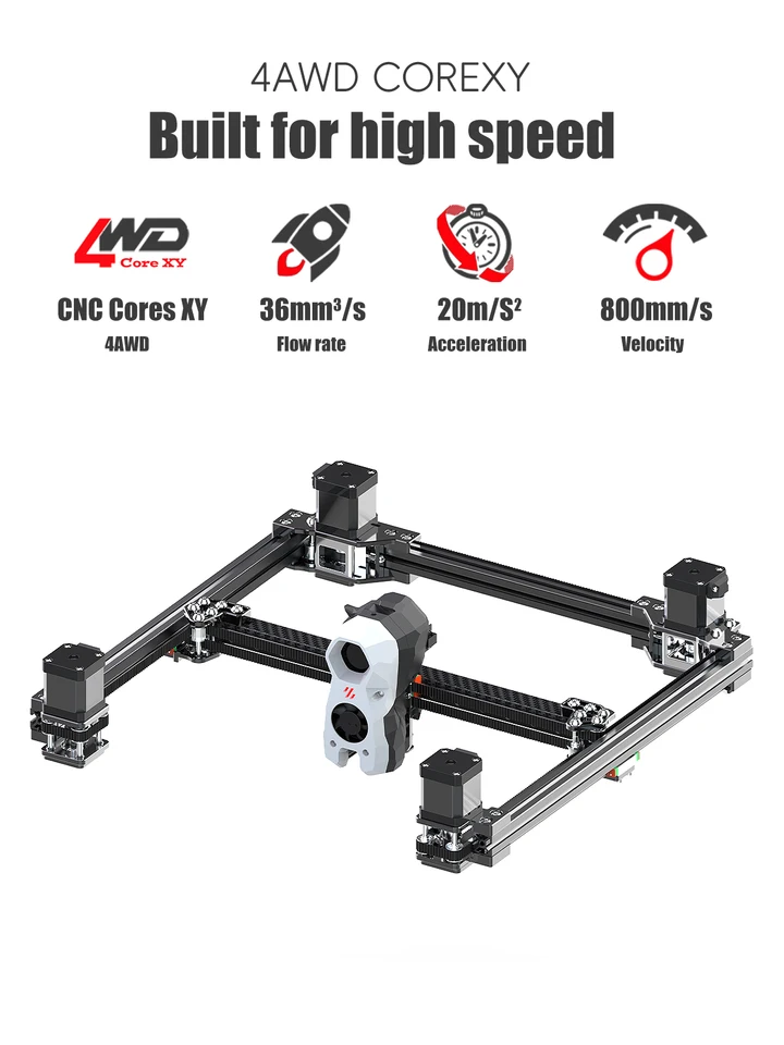 SIBOOR Voron Trident [6月] CNC 金属構造 4AWD CoreXY DIY 3D