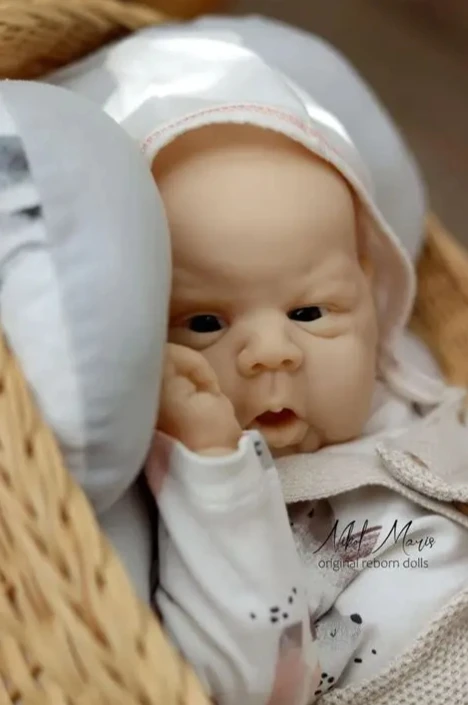 NPK 20''Parti da collezione fai-da-te per bambole rinate non finite Gounchi in edizione limitata con corpo e occhi in tessuto inclusi