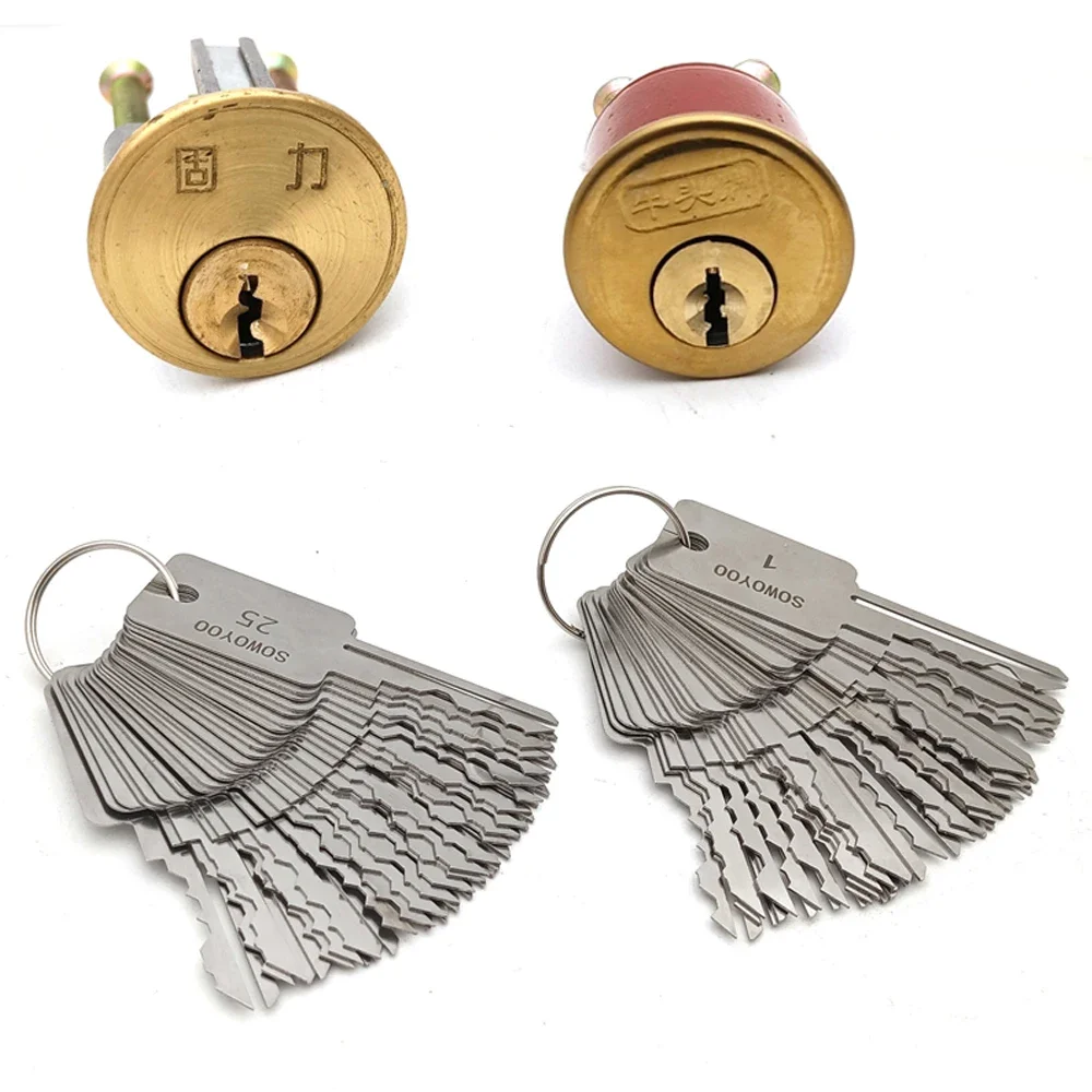 

48 In 1 Locksmith Tools Lock Keys Set for Bull Head Lock for S Groove Lock For One Word Locks for SOWOYOO