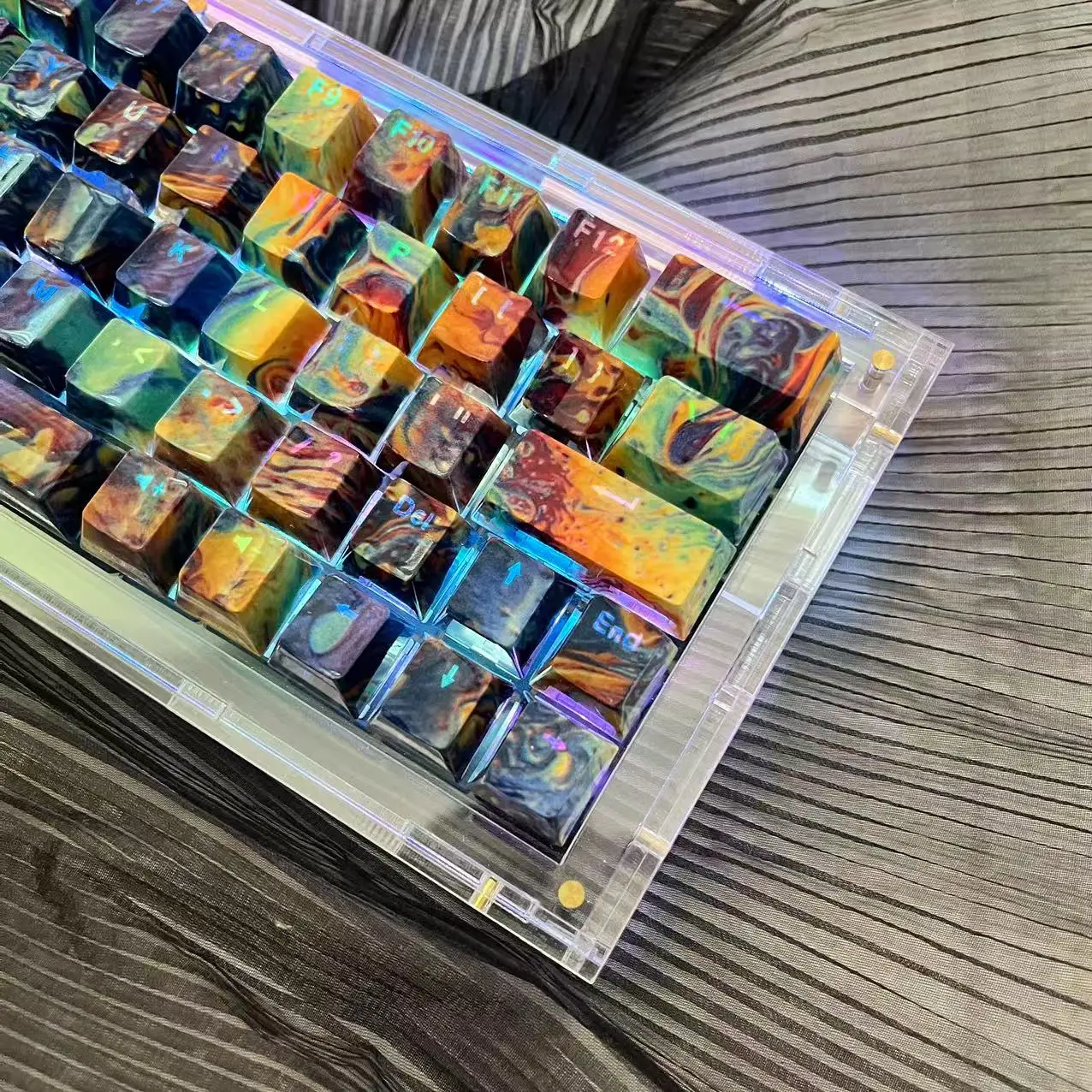 

108 клавиш, картина маслом, тема 61, 87, 104, колпачки для клавиш, полупрозрачные колпачки для клавиш, OEM-профиль, PBT, индивидуальный оригинал для механических клавиатур