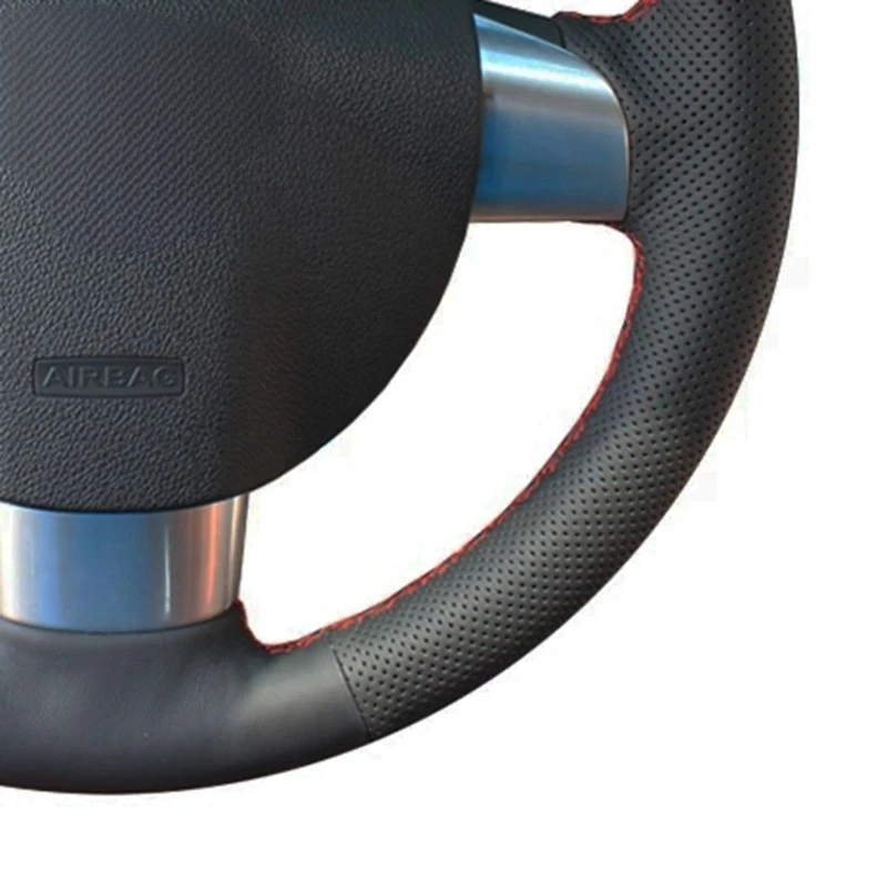 Hand Sewing Non-Slip Artificial Leather Car Steering Wheel Braid Cover For Ford Focus 2 2005-2011(3-Spoke) Car Accessories