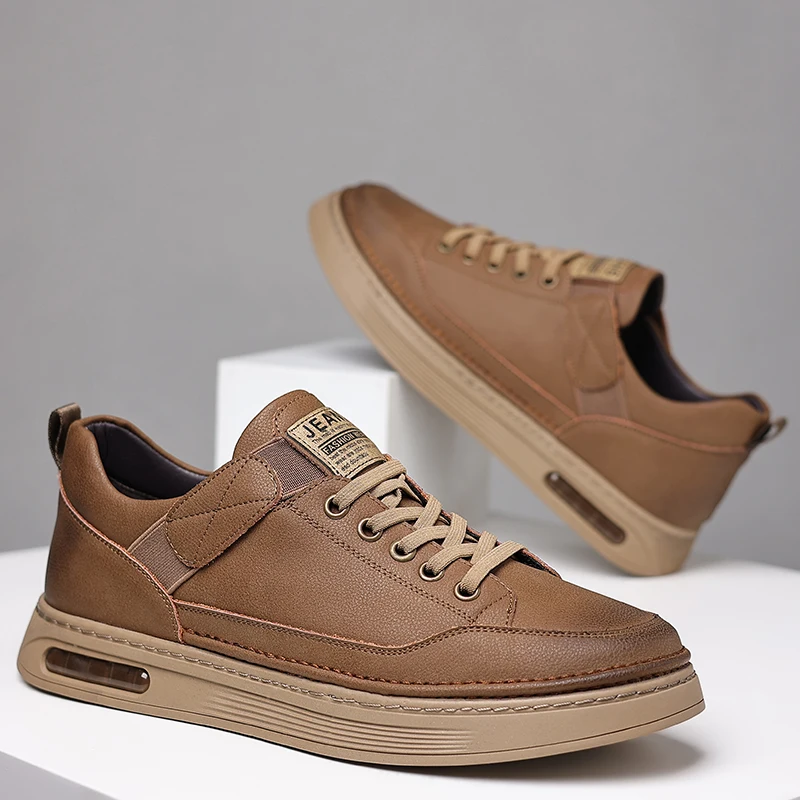 

Classic New Men's Genuine Leather Casual Shoes Thick Sole Durable Oxford Shoes Park Sports Shoes for Men Fashion Shoes