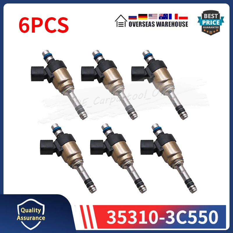 35310-3C550 Fuel Injectors 6Pcs For Hyundai Azera Santa Fe Kia Cadenza Sorento 3.3L HYUNDAI GENESIS COUPE 3.8L 353103C550