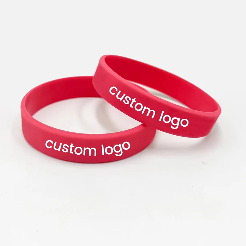 YERLLSOM 100pcs/Lot Promotional Advertising Gifts Custom Logo Decorative Rubber Band Waterproof Soft Elastic Silicone Bracelets