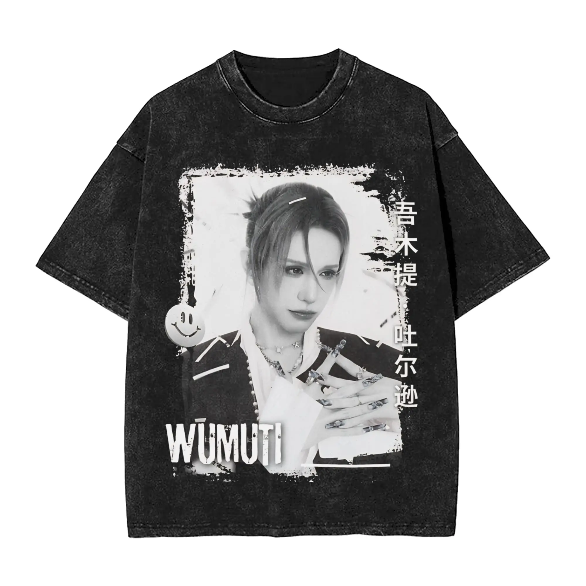  XLOV UXLXVE Members Washed T Shirts Streetwear Hip Hop Novelty T-Shirts  Tees for Men Women Short Sleeve Harajuku