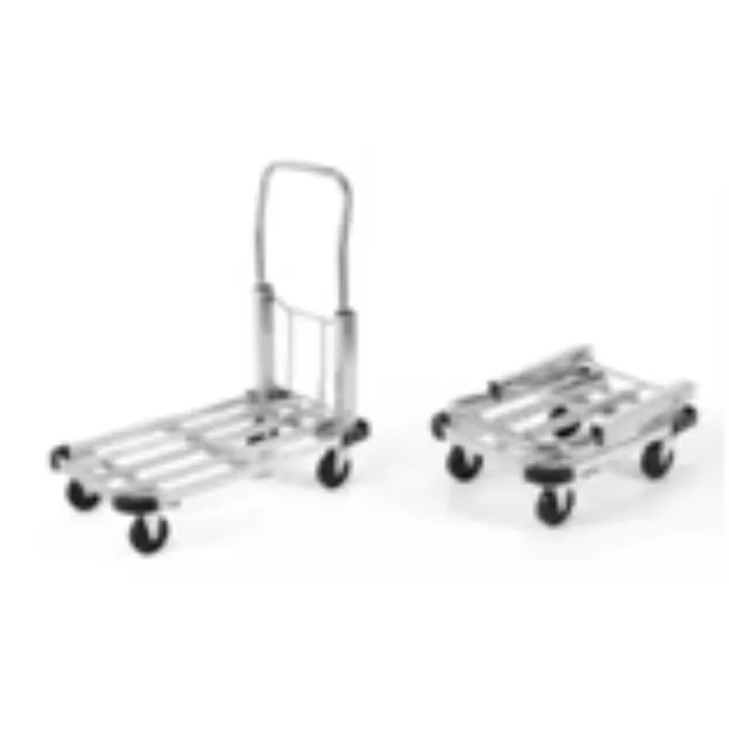 Factory Direct 2026 Uni-Silent New Small Size Portable Folding Luggage Cart Put Heavy Withstand 150kg Hand Trolley AL150A-DX