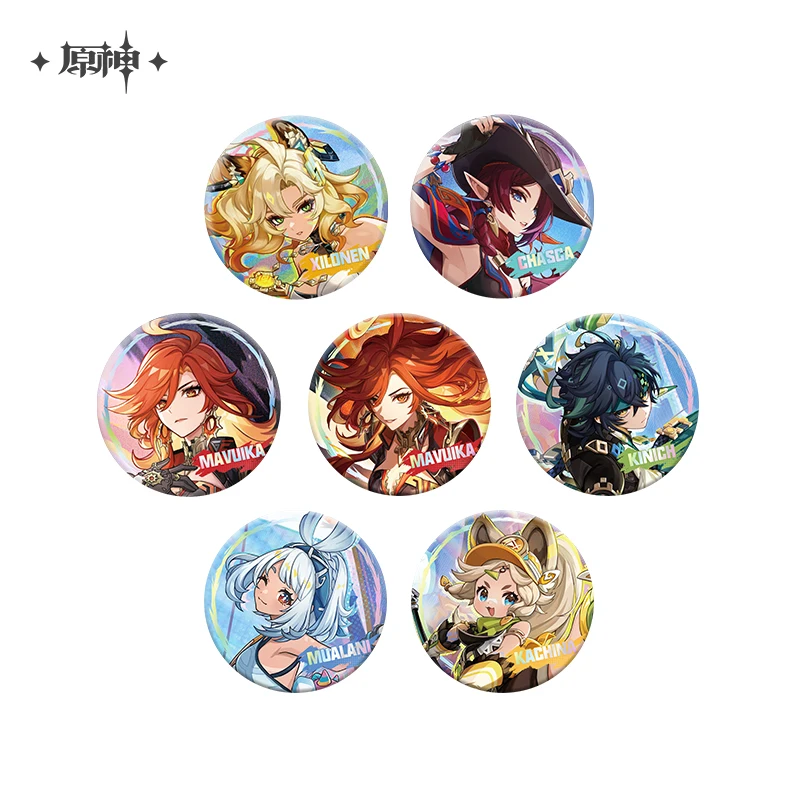 Official Genshin Theme Series Character Badges  Mavuika Kinich Mualani Xilonen Cosplay