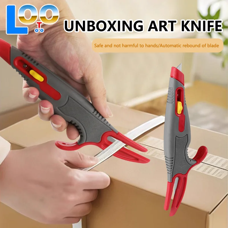 متعددة الوظائف صندوق القاطع قابل للسحب فائدة الفن سكين تفريغ اكسبرس سكين التفاف الغراء مكافحة قطع مكافحة قطع اليد #2