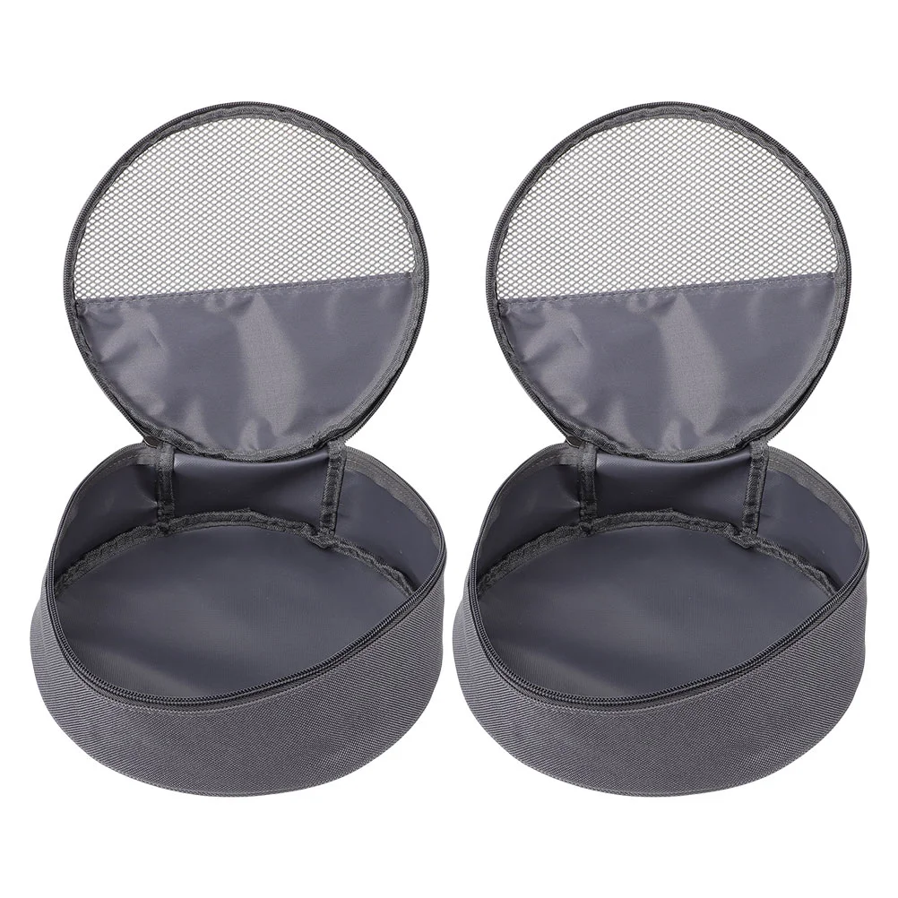 

2 Pcs Outdoor Tableware Bag Travel Organizer Pouch Cooking Utensils Portable Storage Plate