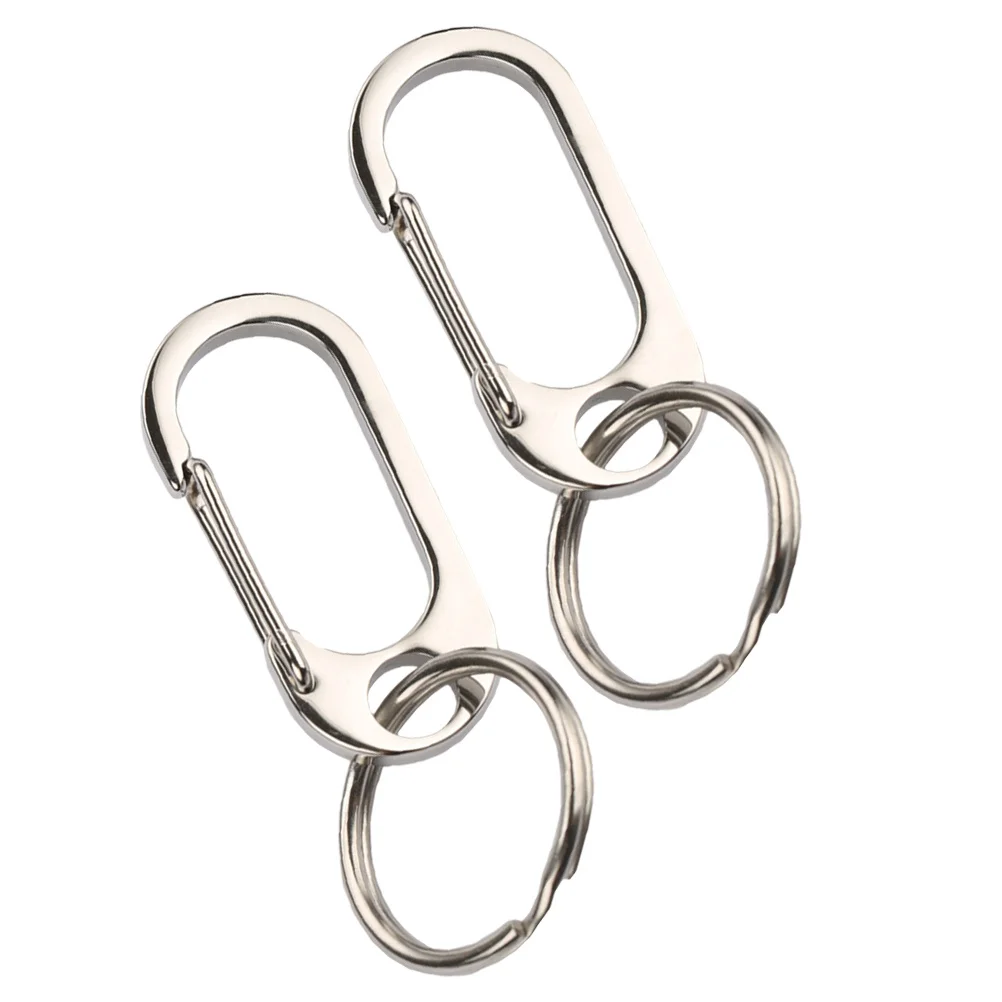 2pcs Car Hanging Ring Holder For Men Women Durable Waist Key Ring Holder Keychain Practical Key Rings Accessory