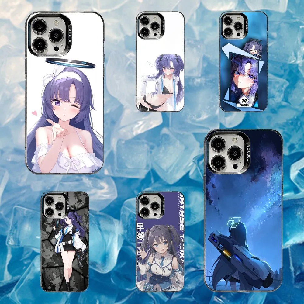 

Game H-Hayase Y-Yuuka Phone Case For iPhone 16,15,14,13,12,11,Mini,Pro,SE,MAX White Matte Shockproof Cover