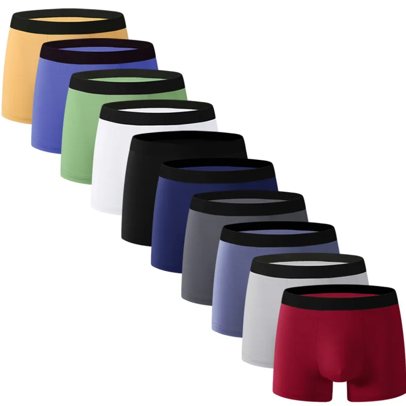 Multi-piece Matching Underwear10Pcs Pack Men Panties Solid Color Underwear Male Brand Boxer Underpants For Homme Luxury Shorts