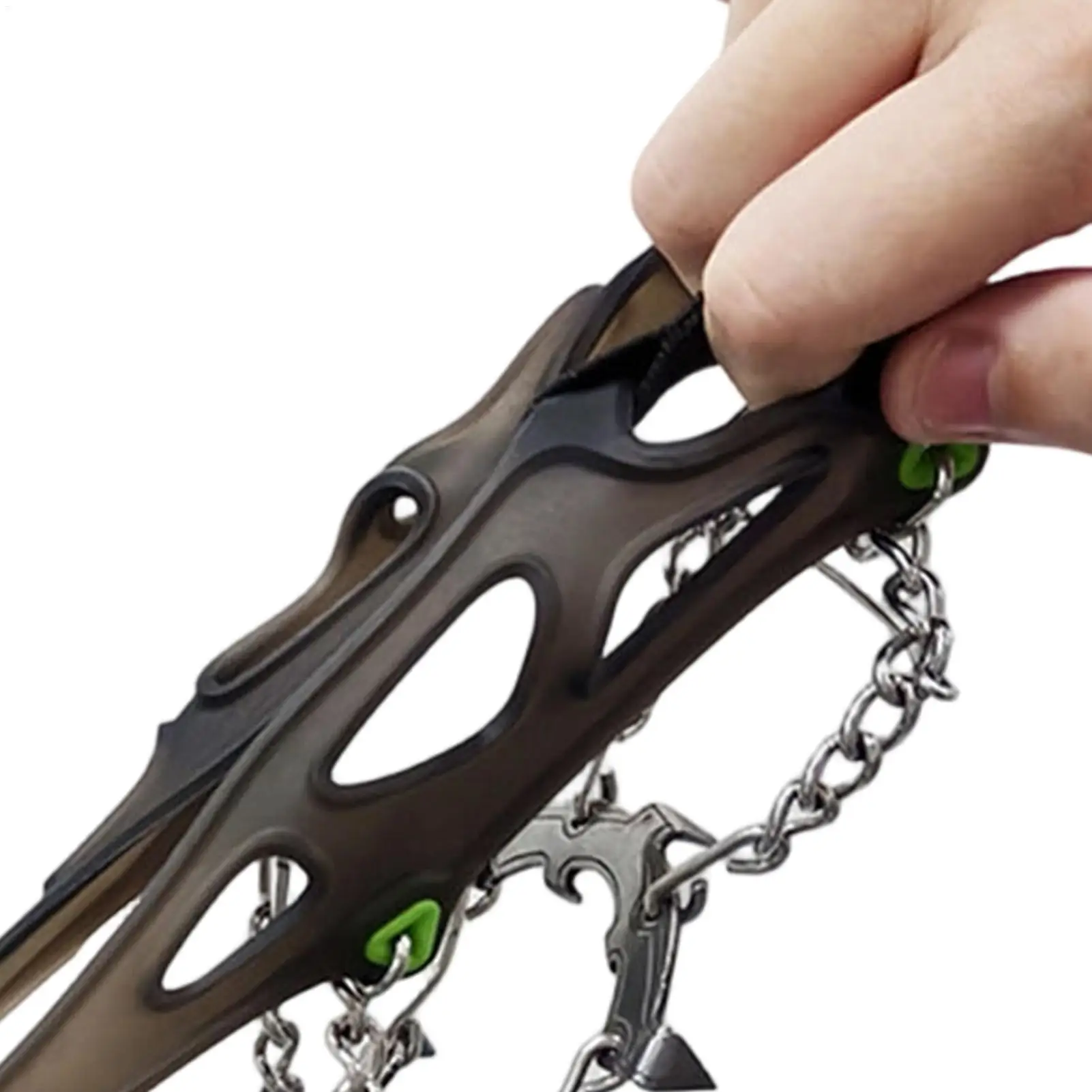 مقابض الثلج للأحذية مقاومة للبرودة ومضادة للانزلاق ومضادة للانزلاق ومرابط للجر لصيد الأسماك والتنزه والمشي وتسلق الجبال للنساء #5