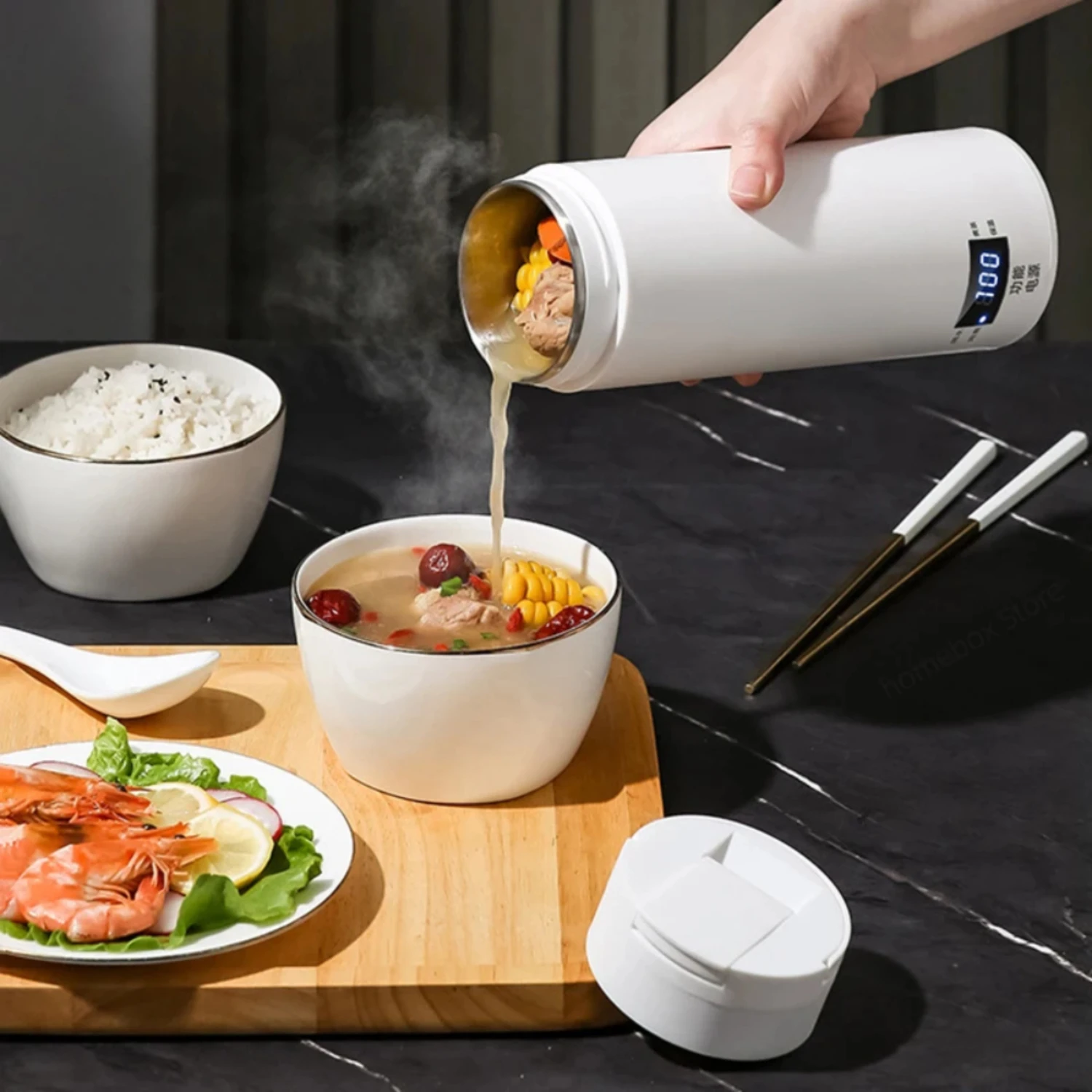 Портативный чайник 220 В, чашка для кипячения воды, умный чайник, термопот, регулировка температуры, чайник, нагревательная чашка, 500 мл