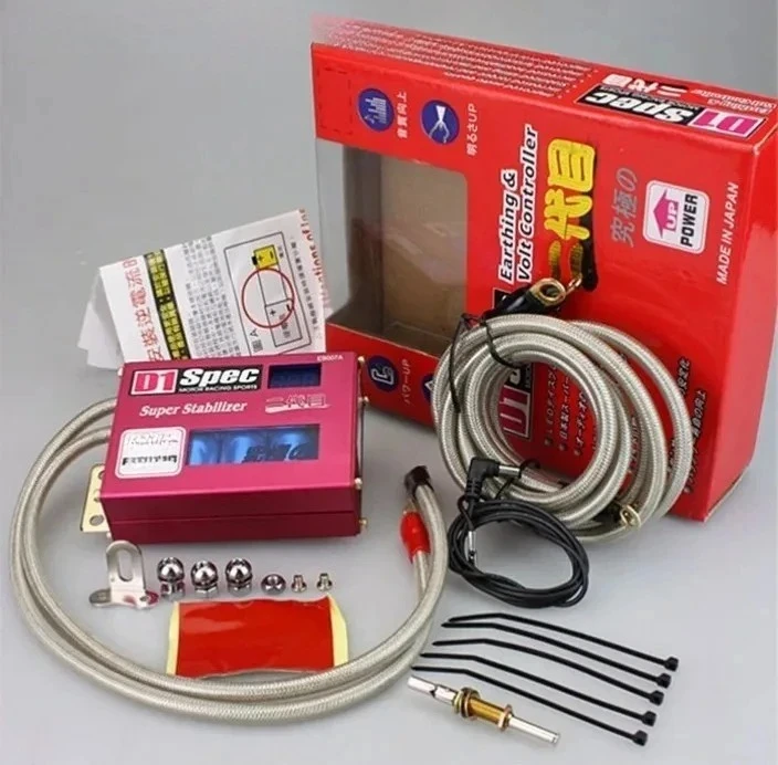 D1 Automotive Retrofit Universal Rectifier D1 spec Electronic Voltage Stabilizer with Voltage Display Ground Wire Supercapacitor