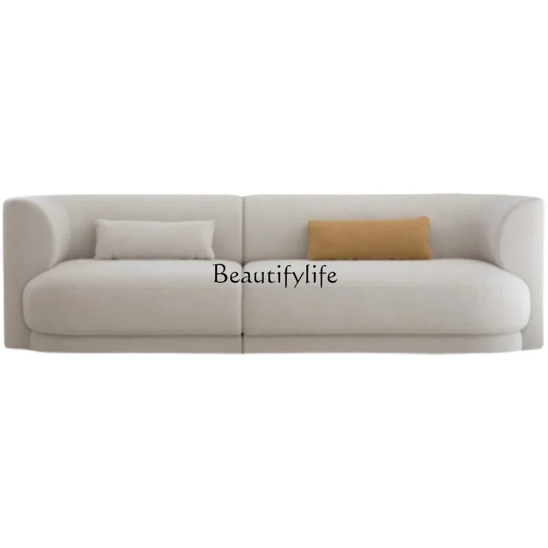 

ls 35Nordic Modern Cream Style Fabric Velvet Sofa Simple and Light Luxury Italian Small Apartment Three-Seat Sofa