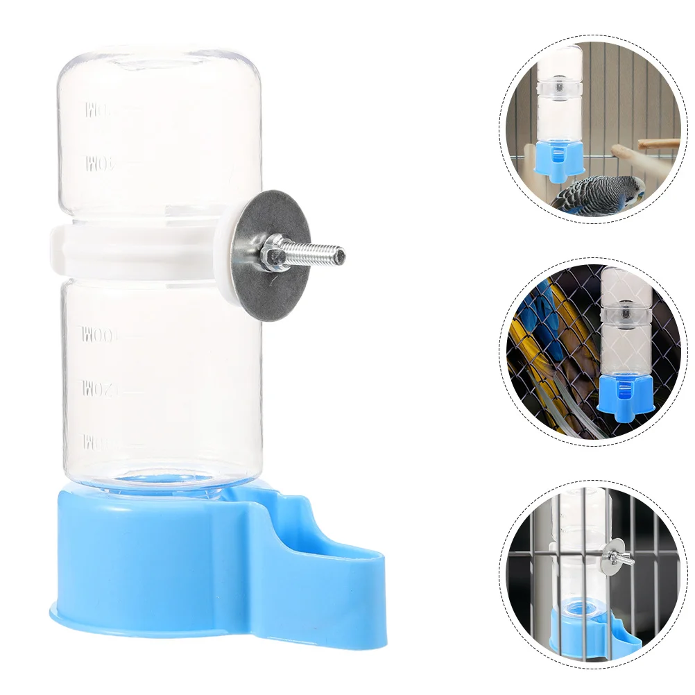 

2Pcs Parrot Water Dispenser Automatic Bird Waterer Blue for Cage Small Birds Parakeets Quails Bird Feeding Equipment