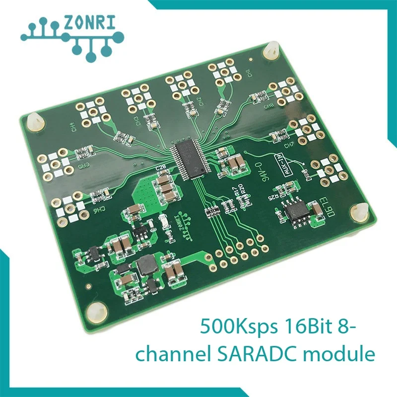 ADS8688 16Bit/500Ksps Single/Bipolar Input 8 Channel SAR/ADC data collection module