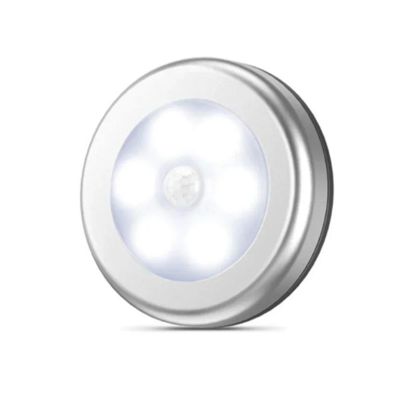 Ronde 6LED bewegingssensor keukenkast verlichting kast led-licht met gemagnetiseerd