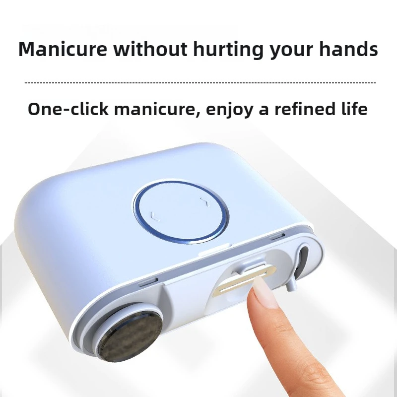 2 IN 1 Electric Nail Clipper Cutter with LED Light Automatic Nail Grinder Trimmer for Baby Adult Mini Manicure Tools Nail Care