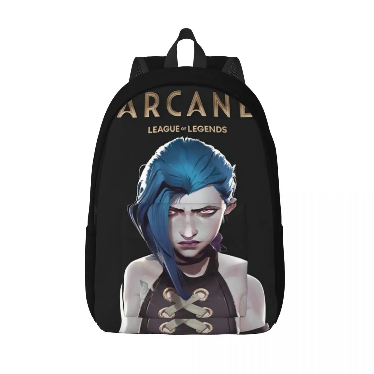 

Jinx Arcane Season 2 Fashion Backpack Gift High School Business Fantasy Animation Daypack for Men Laptop Computer Shoulder Bag