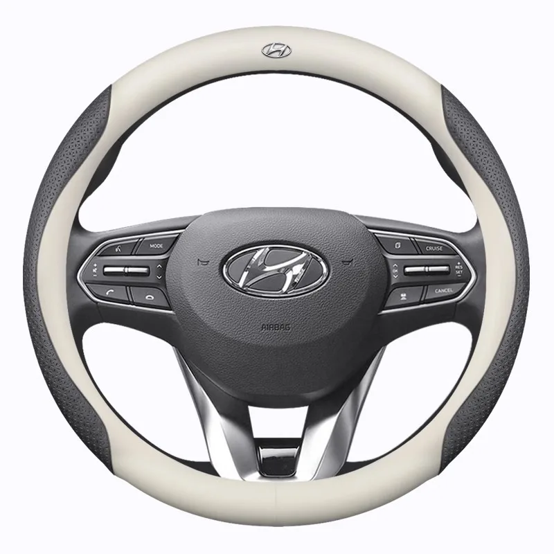 Funda de Cuero para Volante de Coche para Hyundai I10 I20 I30 I40 Ix35 N Line Tucson Elantra Sonata 10th 2020-2026, Accesorios para Auto