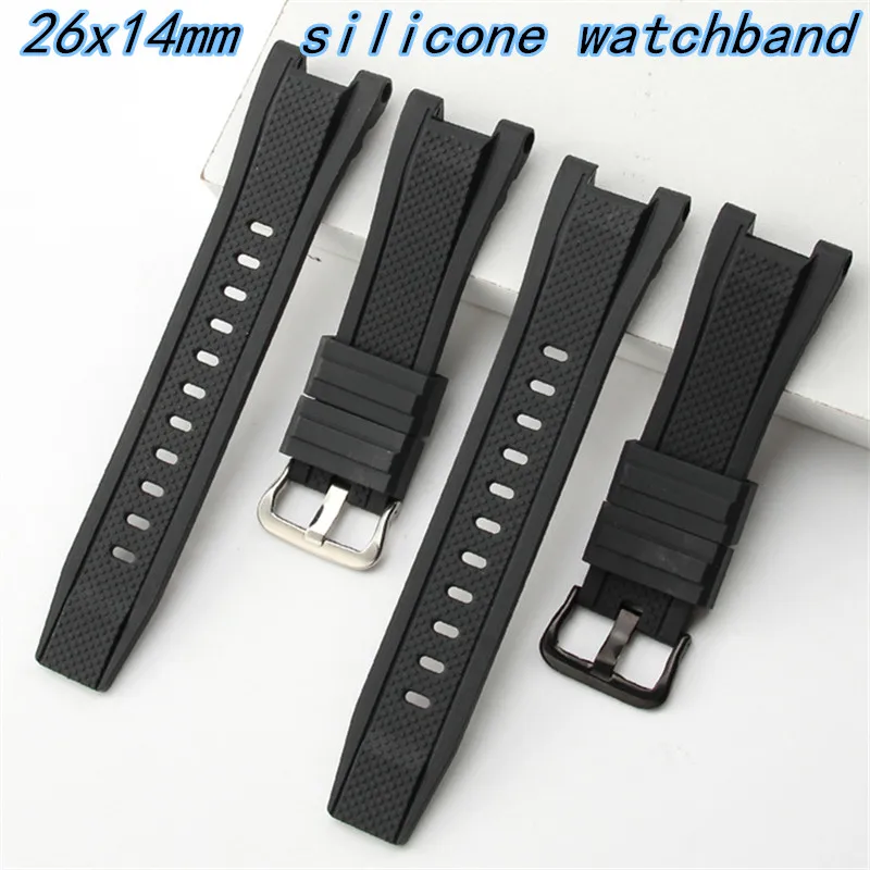 26X14mm Resin Silicone Rubber Sports Watch Strap For CASIO G-SHOCK GST-W300 400G B100 Series Men Bracelet Watches Accessories