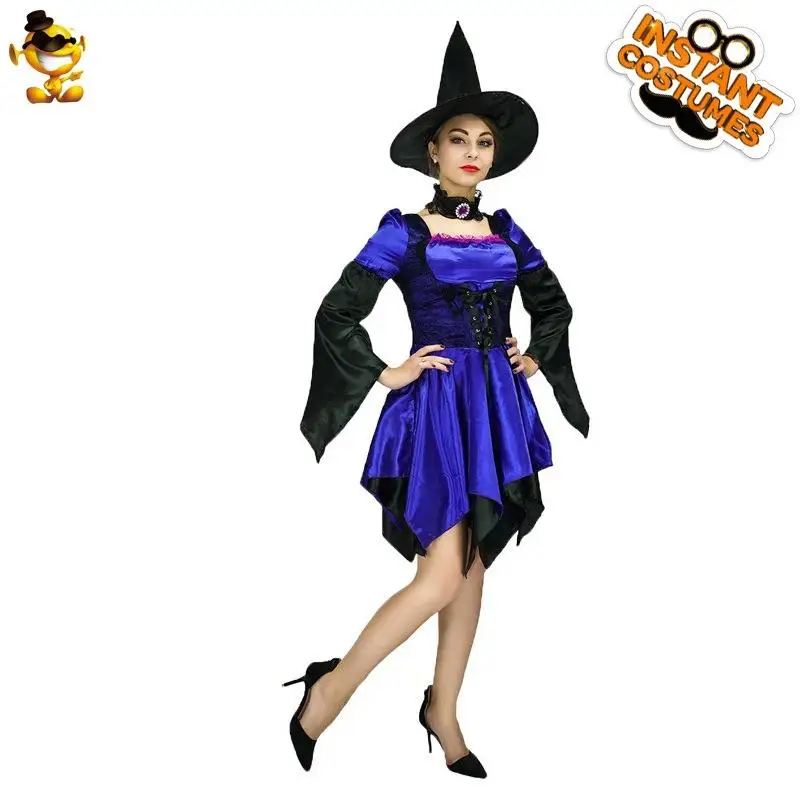 

Adult Witch Role Play Party Costume Halloween Performance Clothes Masquerade Ball Stage Show Outfit Traditional Chinese Ethni...