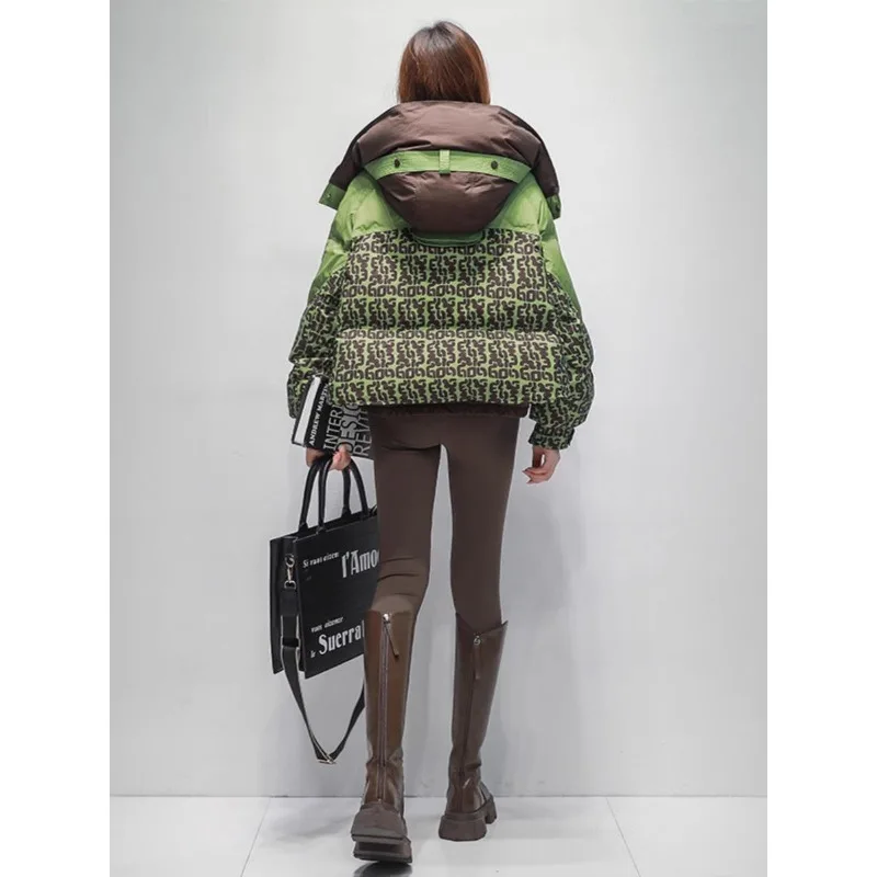 Women's Winter Autumn Tops Jacket Cotton Coat Printed Short Thickened Comfortable Simple Advanced Fashion New Soft Slim Niche