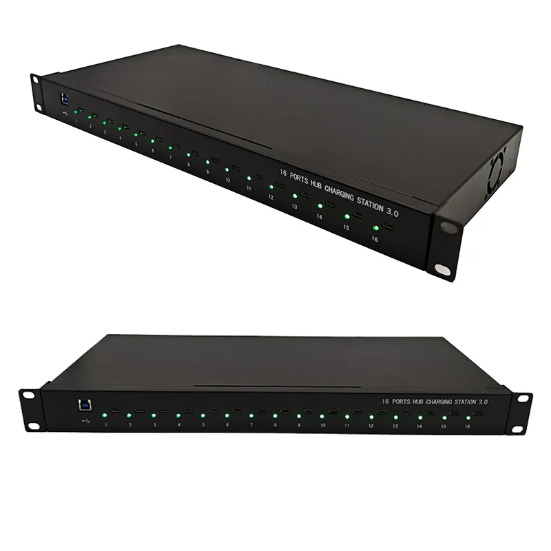 16-port TYPE-C 3.0 rack-mount hub, 5GB/s multi-port rack-mount hub