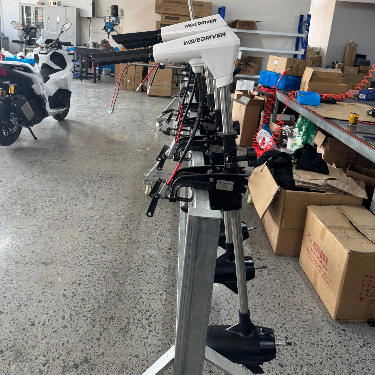 Brushless Outboard Motor, Model S350 2040W 24V, LCD Screen Battery Display, for Wavedriver Inflatable Fishing Boat Kayak Dinghy