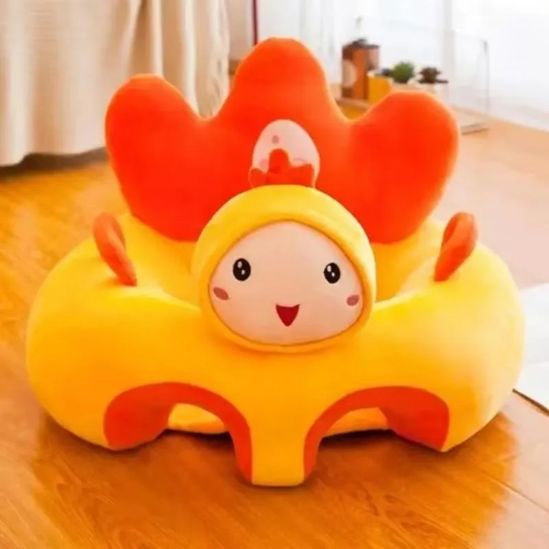 Funda de Asiento de Sofá para Bebé, Silla de Peluche para Aprender a Sentarse, Cómodo Nido para Niños Pequeños, Lavable
