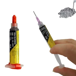 1PC Lead-free Solder Paste Sn42Bi58 138℃ Syringe Flux for Soldering LED SMD BGA Repair Welding Paste  Soldering Flux