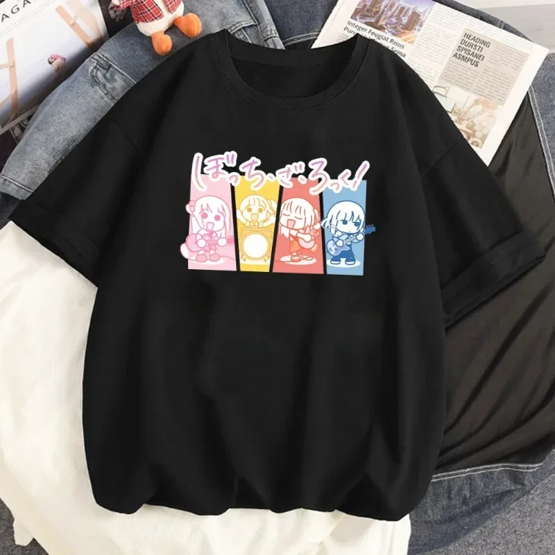 Kawaii Cartoon T Shirt New Anime BOCCHI THE ROCK! Hitori Bocchi T-shirt Women Gothic Y2k Ulzzang Harajuku Unisex Clothes Tops